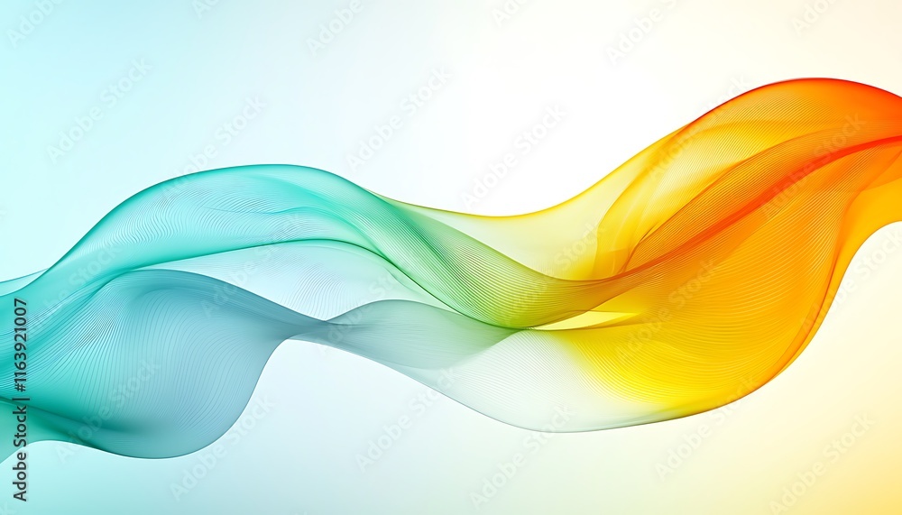 Colorful curved abstract waves creating a vibrant, dynamic backdrop Colorful curved abstract waves creating a vibrant, dynamic backdrop