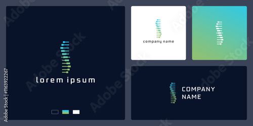 Spine chiropractic logo tech design