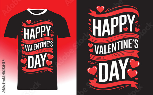typography t shirt design " happy valentine's day