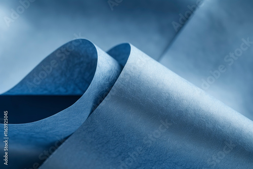 Fondo de papel con textura de fibras azul de categoría premium. photo