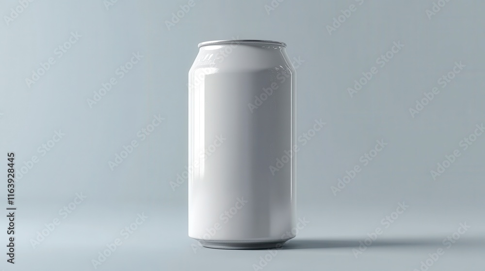 A sleek, empty white can stands alone against a soft background, ideal for product designs, mockups, or advertising campaigns, Its minimalist style highlights branding potential, A sleek, empty white can stands alone against a soft background, ideal for product designs, mockups, or advertising campaigns, Its minimalist style highlights branding potential,