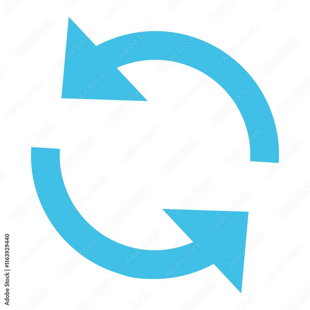 Circular Blue Arrows Clipart Illustration | Refresh or Reload Symbol Isolated on White Background Circular Blue Arrows Clipart Illustration | Refresh or Reload Symbol Isolated on White Background