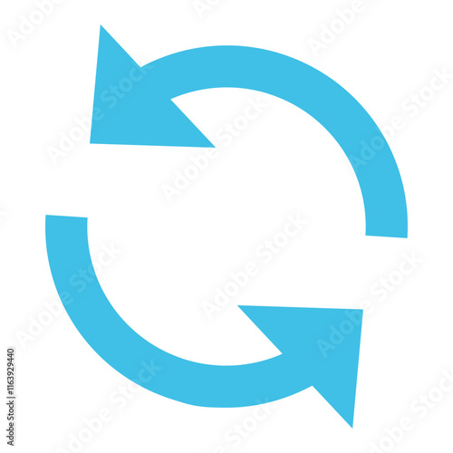 Free Download Circular Blue Arrows Clipart Illustration | Refresh or Reload Symbol Isolated on White Background - GFXLoad