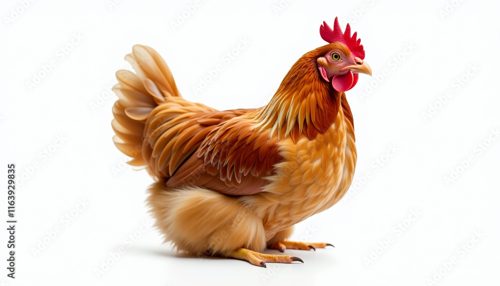 Fototapeta premium Stunning Orange Chicken Portrait