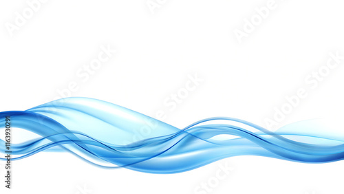 Wallpaper Mural light blue flowing liquid wave on white background Torontodigital.ca