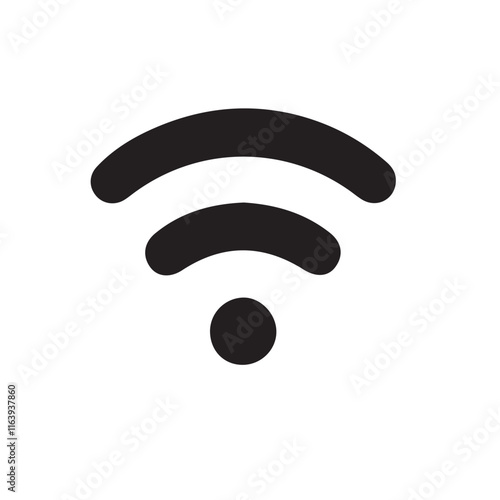 wi fi icon isolated on white background