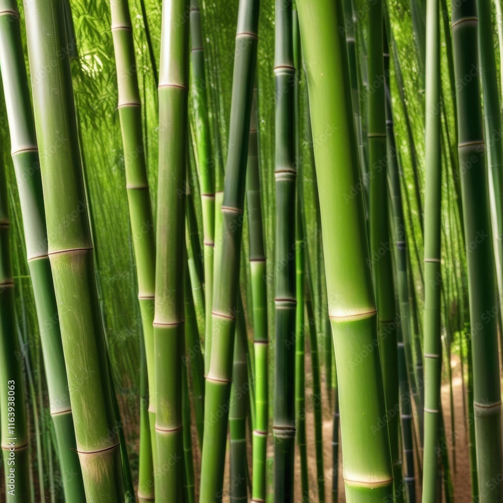 A dense grove of tall, slender bamboo stalks bathed in warm sunlight, creating a serene and tranquil scene. A dense grove of tall, slender bamboo stalks bathed in warm sunlight, creating a serene and tranquil scene.
