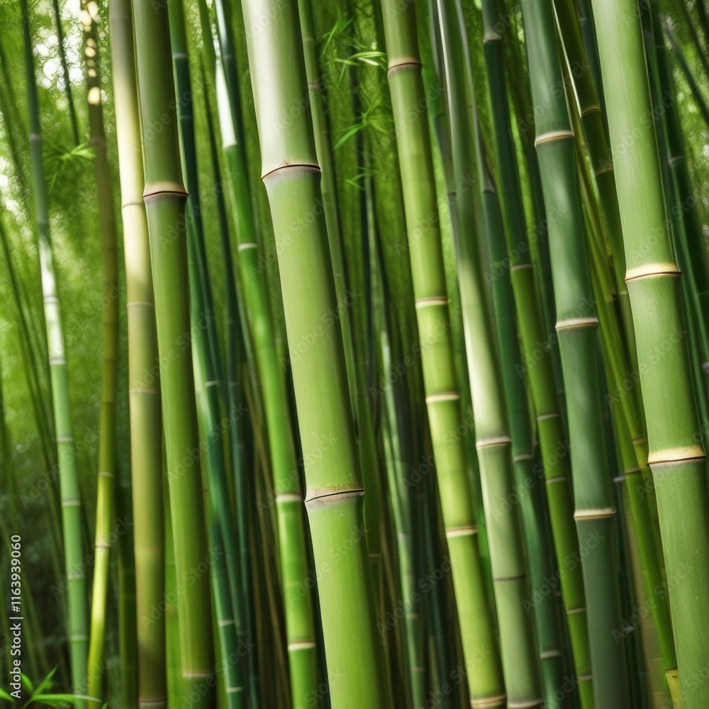 A dense grove of tall, slender bamboo stalks bathed in warm sunlight, creating a serene and tranquil scene. A dense grove of tall, slender bamboo stalks bathed in warm sunlight, creating a serene and tranquil scene.