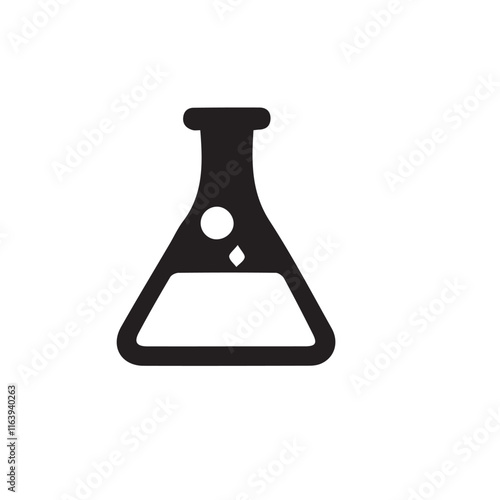 chemical bootle  icon vector silhouetee