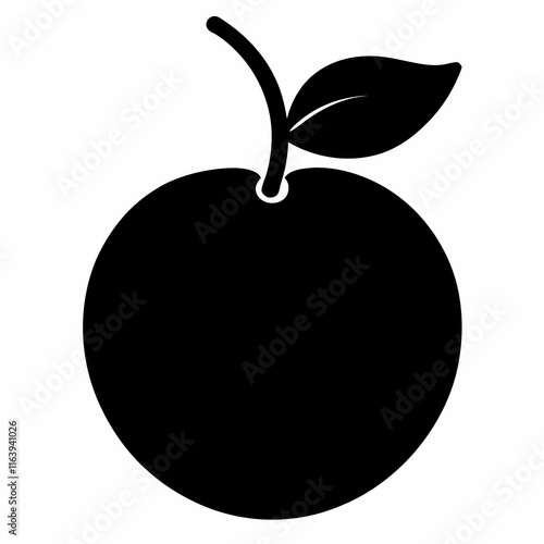 Black Silhouette of Abiu – Vector Art