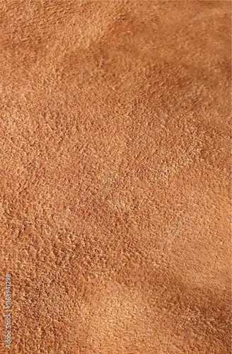 Texture of turned brown leather. Brown suede leather, eco leather background. Texture of soft brown cowhide close-up. Leather material. Fashion, style, material.