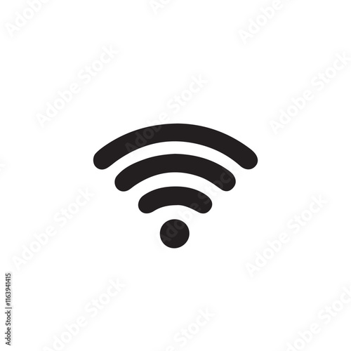 wi fi symbol icon vector silhouetee