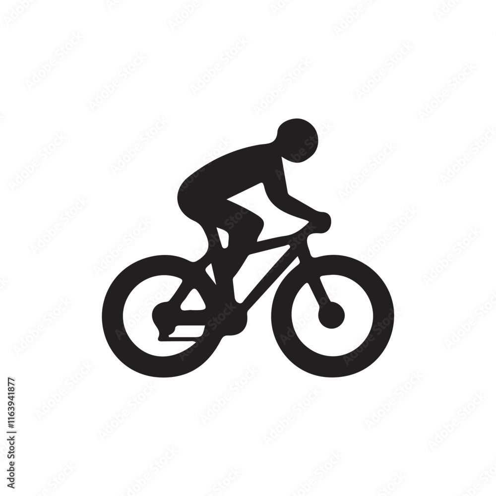 Obraz premium silhouette of a cyclist