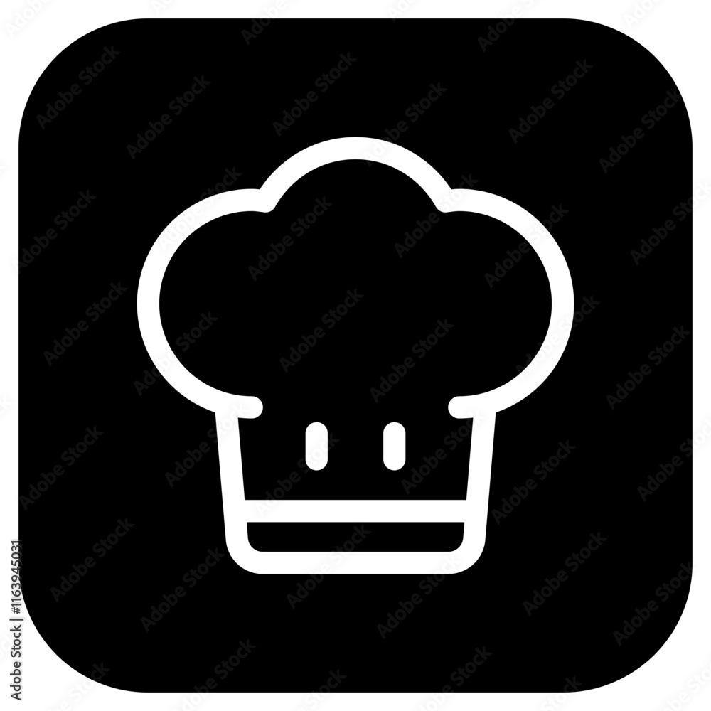 Editable chef's hat vector icon. Food, restaurant. Part of a big icon set family. Perfect for web and app interfaces, presentations, infographics, etc Editable chef's hat vector icon. Food, restaurant. Part of a big icon set family. Perfect for web and app interfaces, presentations, infographics, etc