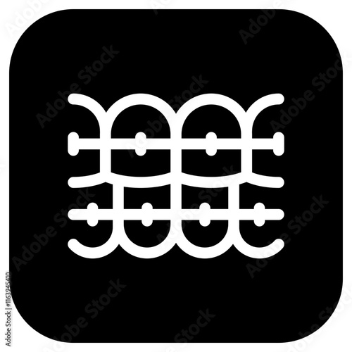 Editable dental braces vector icon. Dentistry, healthcare, medical. Part of a big icon set family. Perfect for web and app interfaces, presentations, infographics, etc