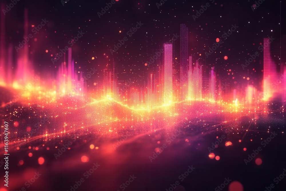 abstract illustration of colorful statistics charts interwoven with geometric shapes, creating a dynamic background that symbolizes growth and data analysis abstract illustration of colorful statistics charts interwoven with geometric shapes, creating a dynamic background that symbolizes growth and data analysis