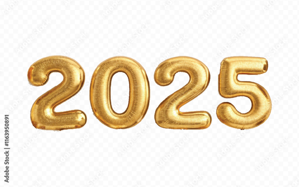 abstract 3d 2025 text made with high resolution different premium golden colour hellium in topview balloons isolated on white background abstract 3d 2025 text made with high resolution different premium golden colour hellium in topview balloons isolated on white background