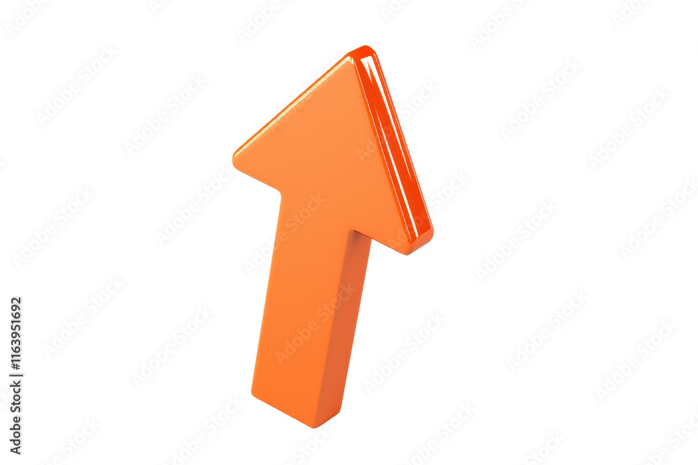 A vibrant orange arrow pointing upwards, symbolizing direction and progress. A vibrant orange arrow pointing upwards, symbolizing direction and progress.