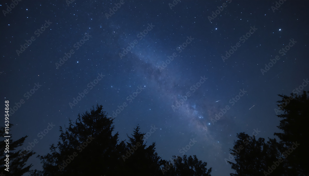 Low Angle View of Stars in Sky Milky way Wallpaper Background Generative AI Low Angle View of Stars in Sky Milky way Wallpaper Background Generative AI