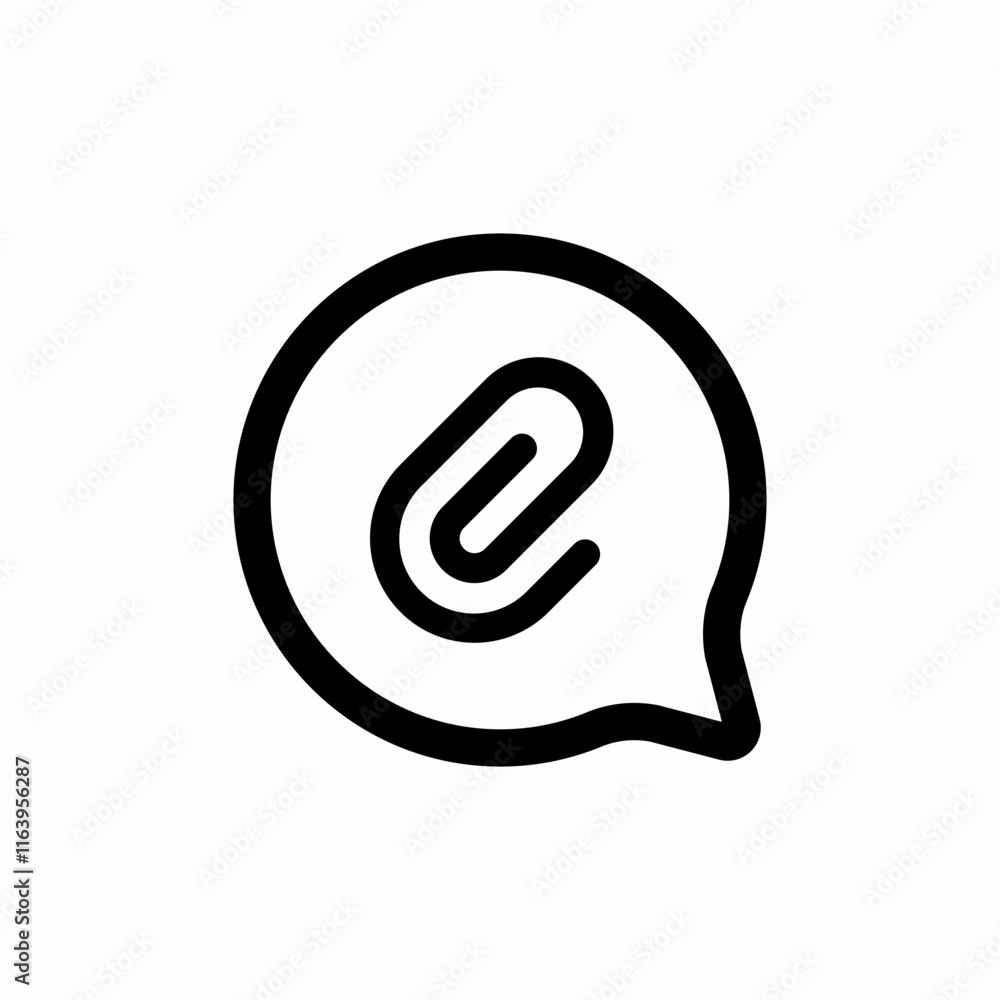 message attachment icon sign vector message attachment icon sign vector