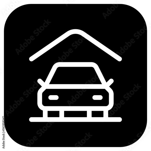 Editable parking area, garage vector icon. Property, real estate, construction, mortgage, interiors. Part of a big icon family. Perfect for web and app interfaces, presentations, infographics, etc