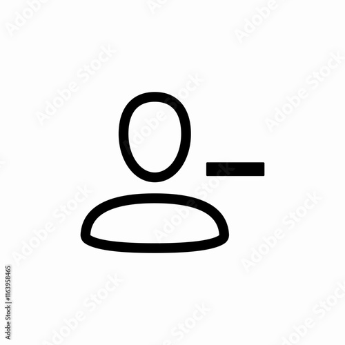 user minus remove icon sign vector