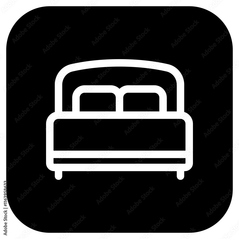 Editable double bed vector icon. Part of a big icon set family. Perfect for web and app interfaces, presentations, infographics, etc Editable double bed vector icon. Part of a big icon set family. Perfect for web and app interfaces, presentations, infographics, etc