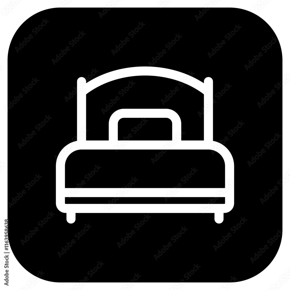 Editable single bed vector icon. Part of a big icon set family. Perfect for web and app interfaces, presentations, infographics, etc Editable single bed vector icon. Part of a big icon set family. Perfect for web and app interfaces, presentations, infographics, etc