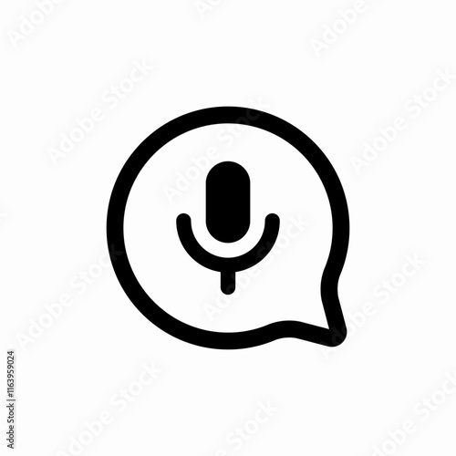 voice message chat icon sign vector