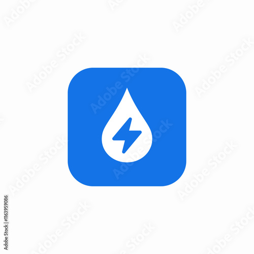 water energy icon sign vector