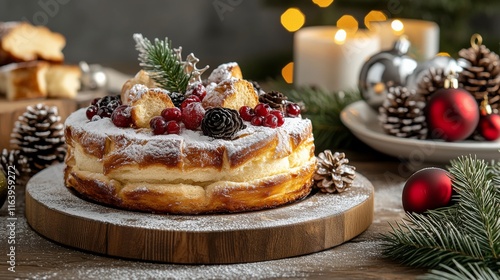 Delicious Christmas Berry Cake photo