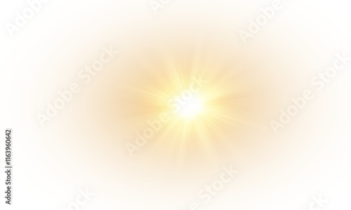 Vector transparent sunlight with special lens flare effect. png	

