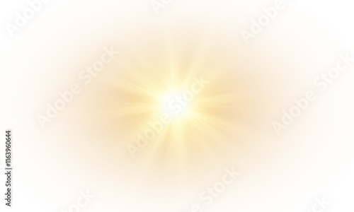 Vector transparent sunlight with special lens flare effect. png	

