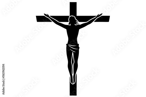 Crucifixion vector silhouette