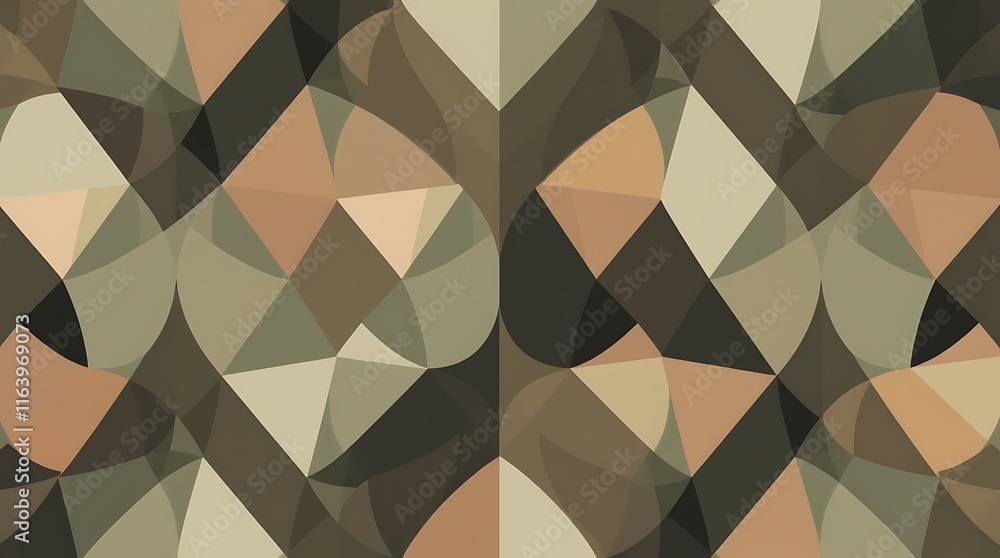 Obraz premium Abstract Geometric Pattern: Earthy Tones