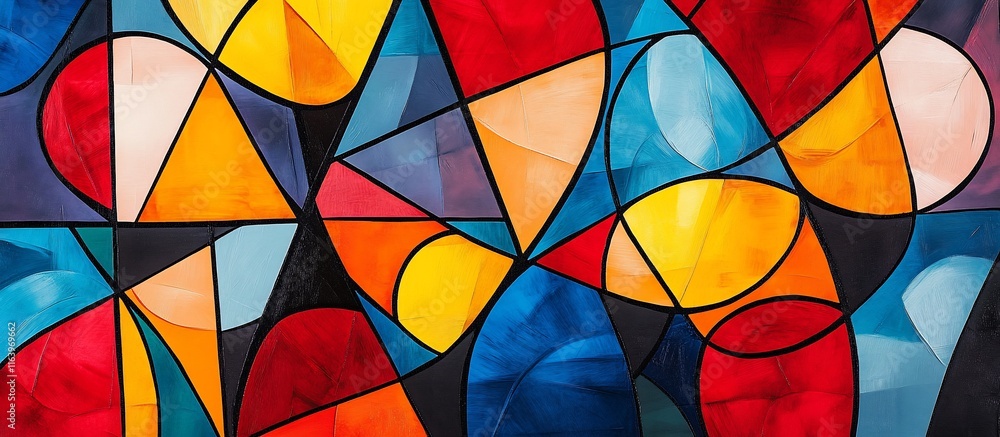 Fototapeta premium Abstract stained glass design.