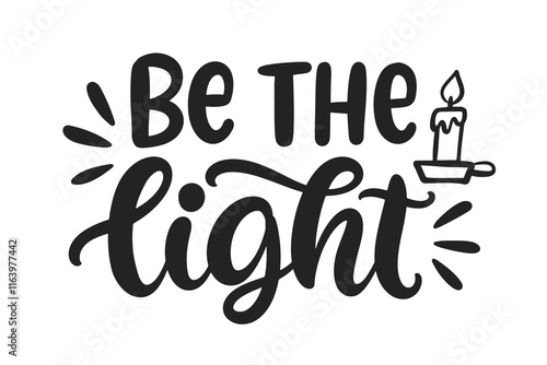 Be the Light Bible verse psalm quote lettering
