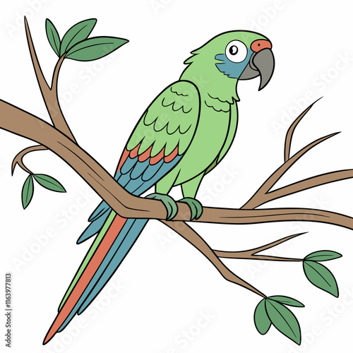 parrot on branch