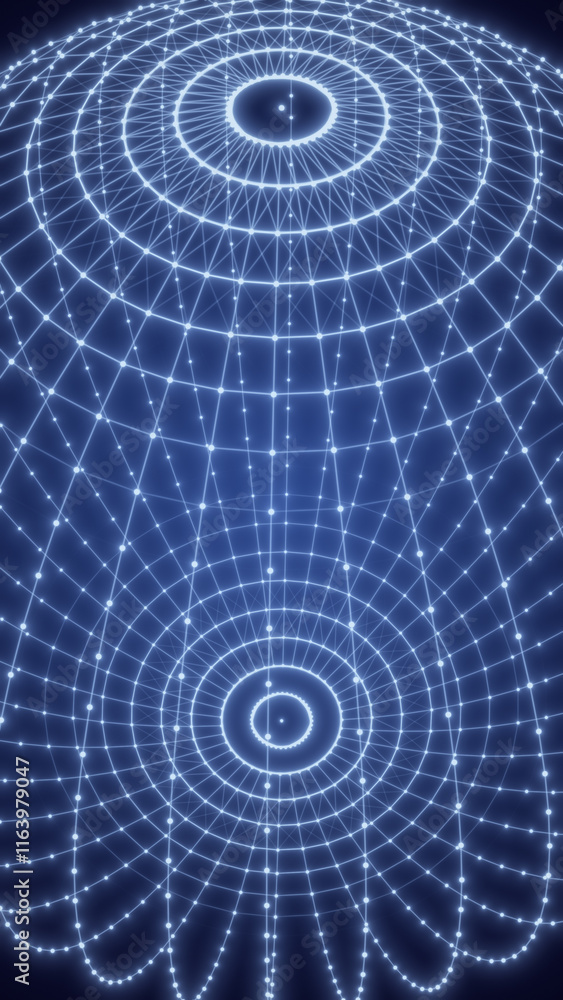 Fototapeta premium Abstract plexus sphere futuristic technology background