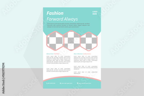 Fashion flyer template design 
