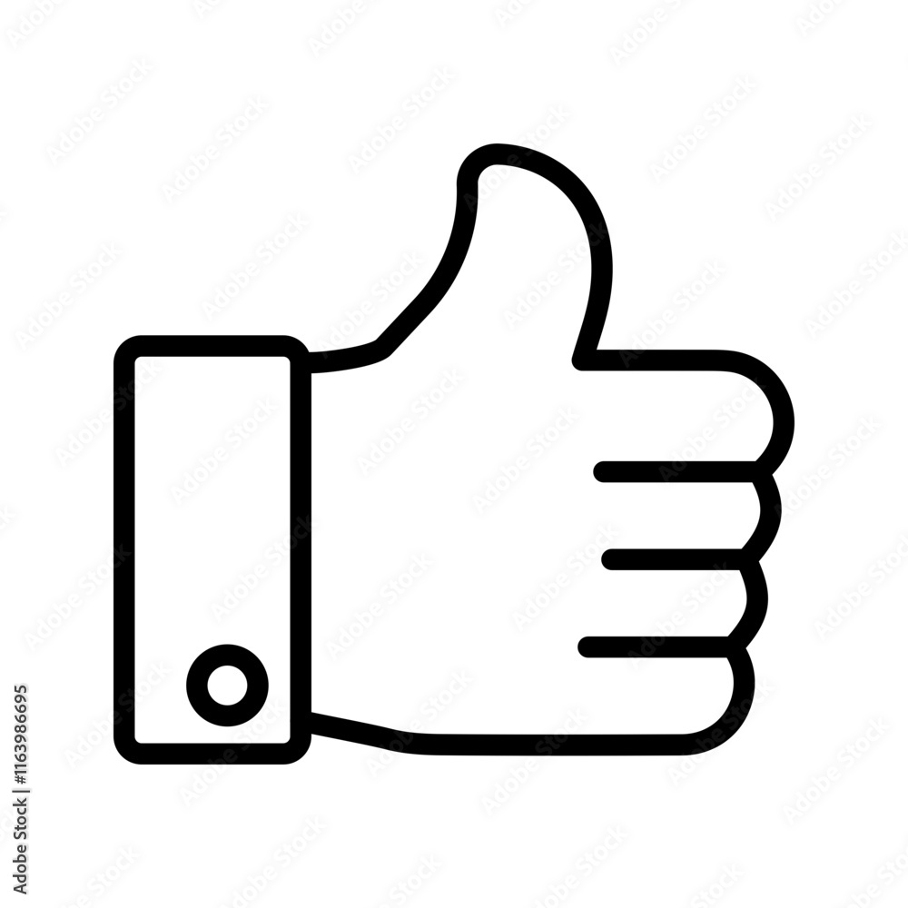 Thumbs Up icon vector image. Suitable for mobile apps, web apps and print media. Thumbs Up icon vector image. Suitable for mobile apps, web apps and print media.