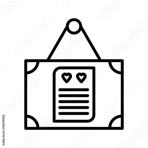 Love poem in a frame Vector Icon