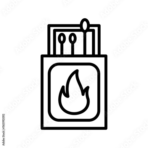 Waterproof matches Vector Icon