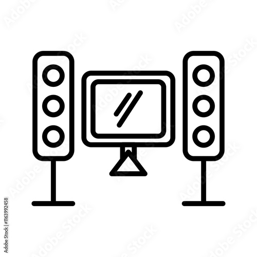 Home Theater System Vector Icon