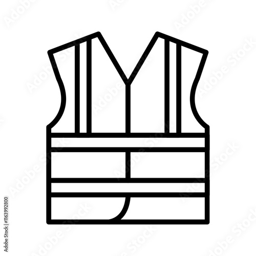 Reflective vest Vector Icon