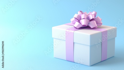 Gift delivery celebration home digital bright blue background close-up surprise and joy