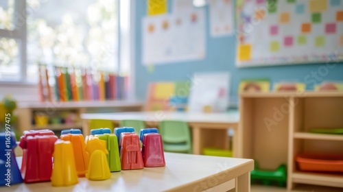 Wallpaper Mural Playful Classroom Setting with Educational Tools Torontodigital.ca