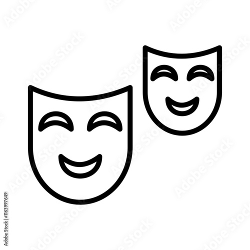Theatre masks Vector Icon