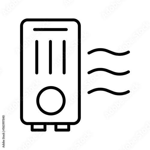 Portable Air Purifier Vector Icon