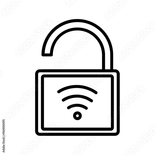 Smart Door Lock Vector Icon